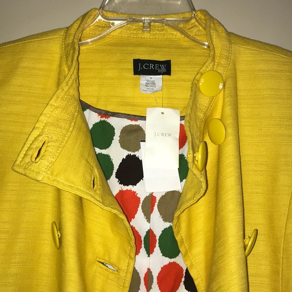 J Crew Yellow Long Coat - Picture 6 of 8